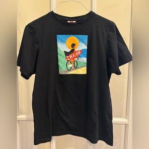Authentic Kappa Logo Beach Bike Surf Girl short sleeve  Black T-Shirt